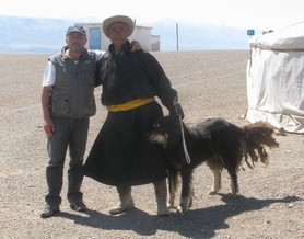Con un pastore nomade in MONGOLIA